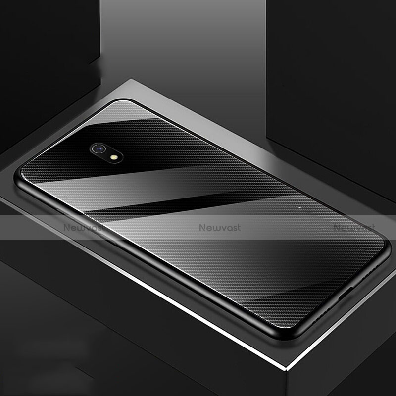 Silicone Frame Mirror Case Cover M02 for Xiaomi Redmi 8A Black