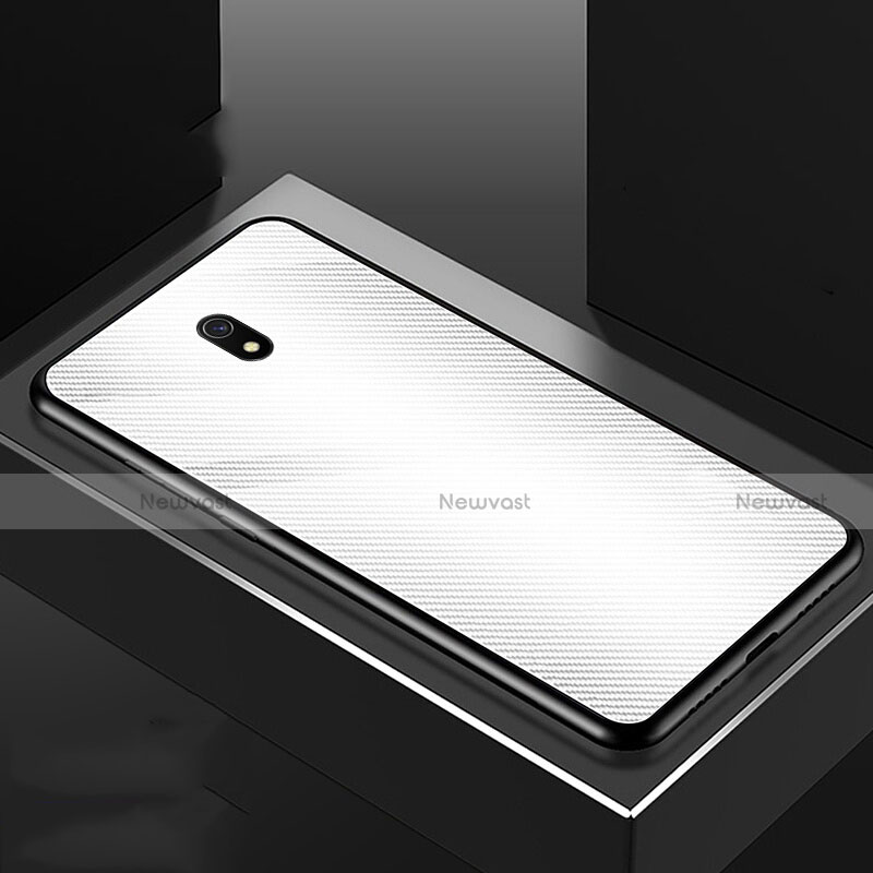 Silicone Frame Mirror Case Cover M02 for Xiaomi Redmi 8A White