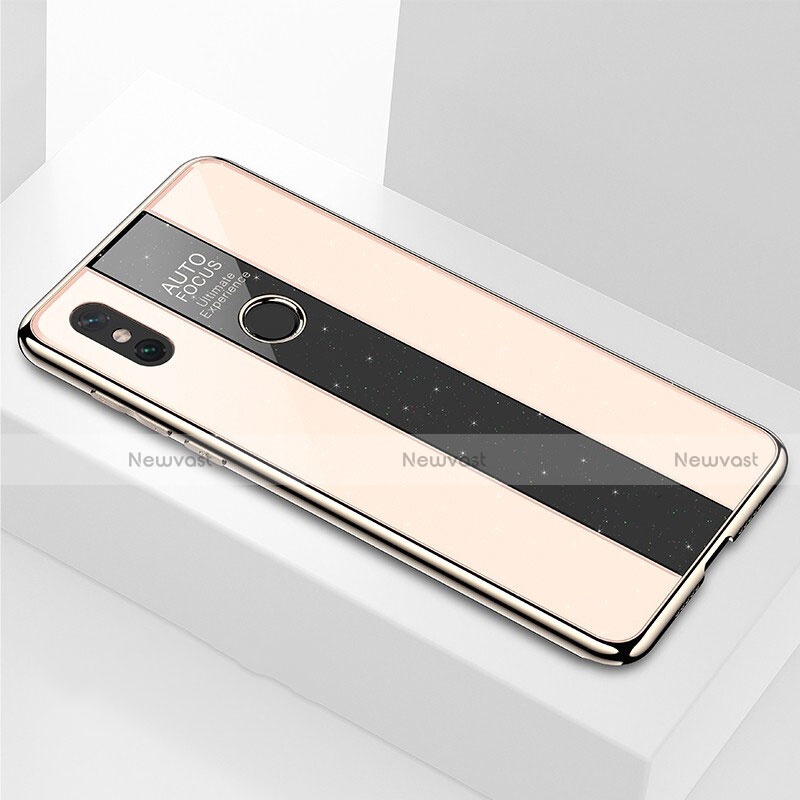 Silicone Frame Mirror Case Cover M03 for Xiaomi Mi Mix 3 Gold