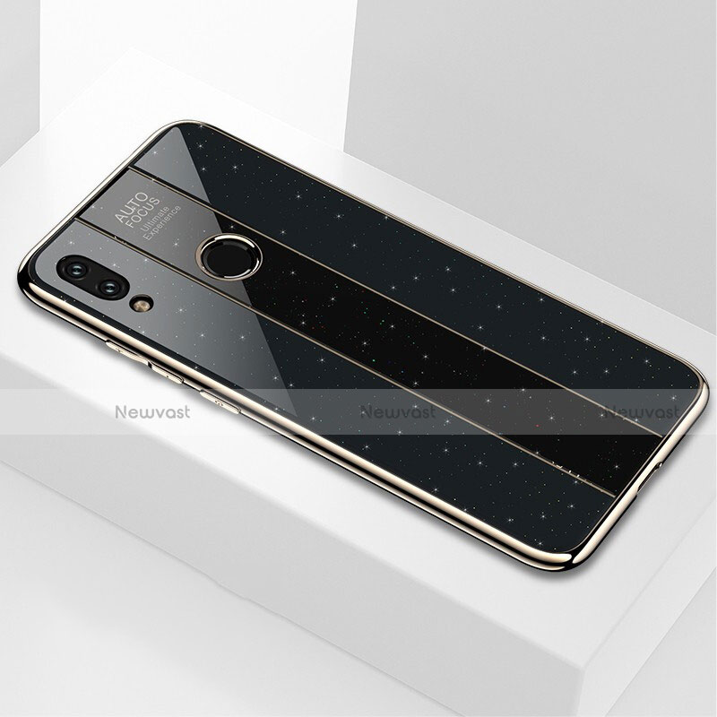 Silicone Frame Mirror Case Cover M03 for Xiaomi Redmi Note 7 Pro Black