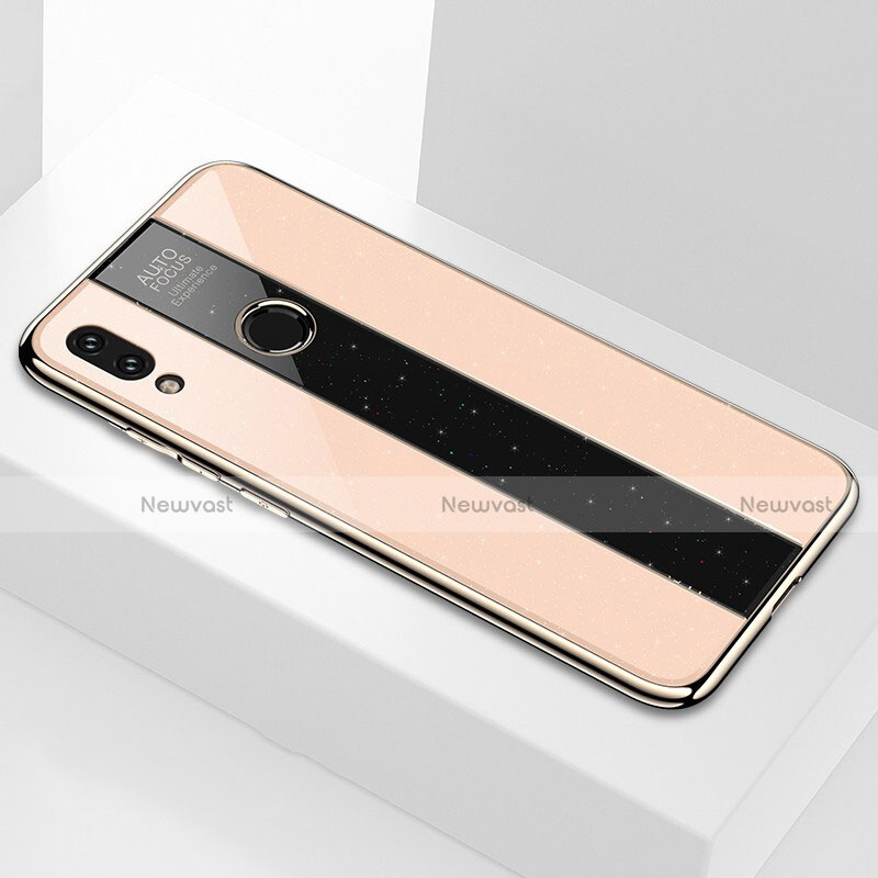 Silicone Frame Mirror Case Cover M03 for Xiaomi Redmi Note 7 Pro Gold