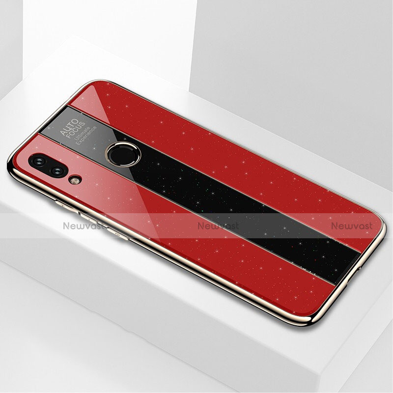 Silicone Frame Mirror Case Cover M03 for Xiaomi Redmi Note 7 Pro Red