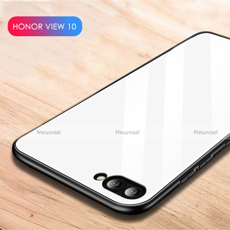 Silicone Frame Mirror Case Cover M04 for Huawei Honor V10 White