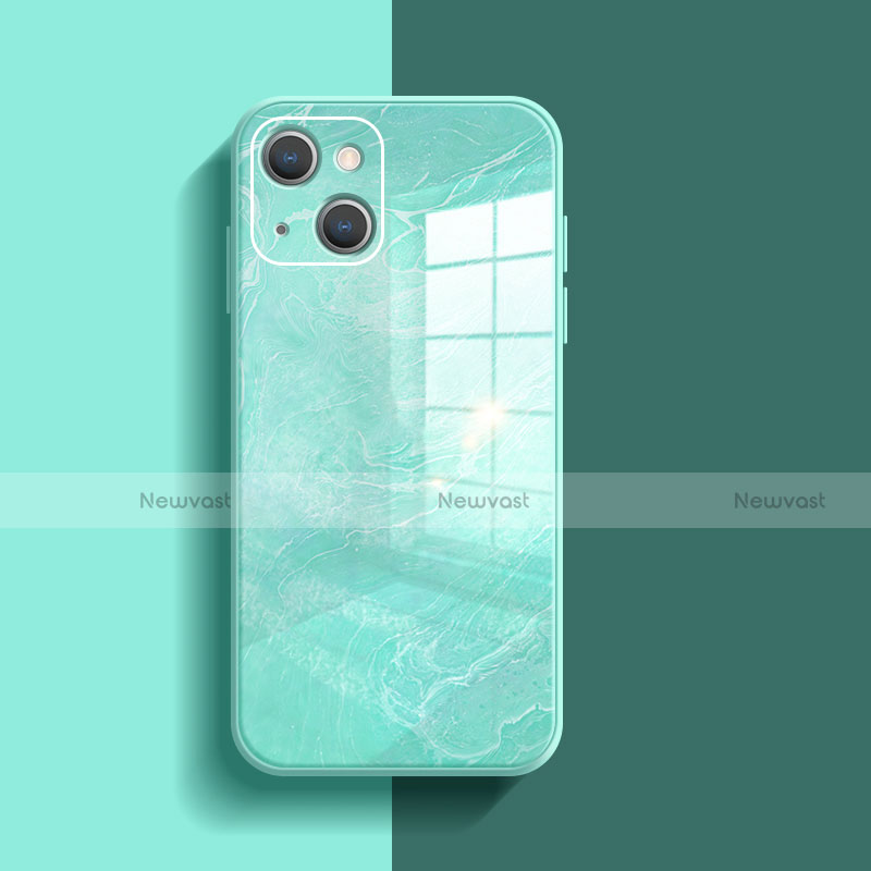 Silicone Frame Mirror Case Cover M05 for Apple iPhone 13