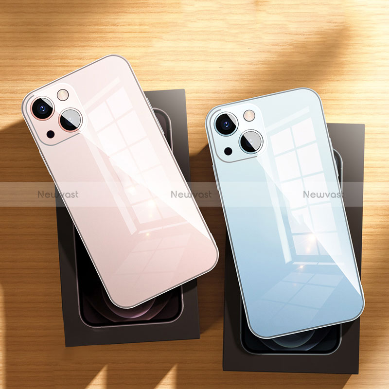 Silicone Frame Mirror Case Cover M08 for Apple iPhone 15