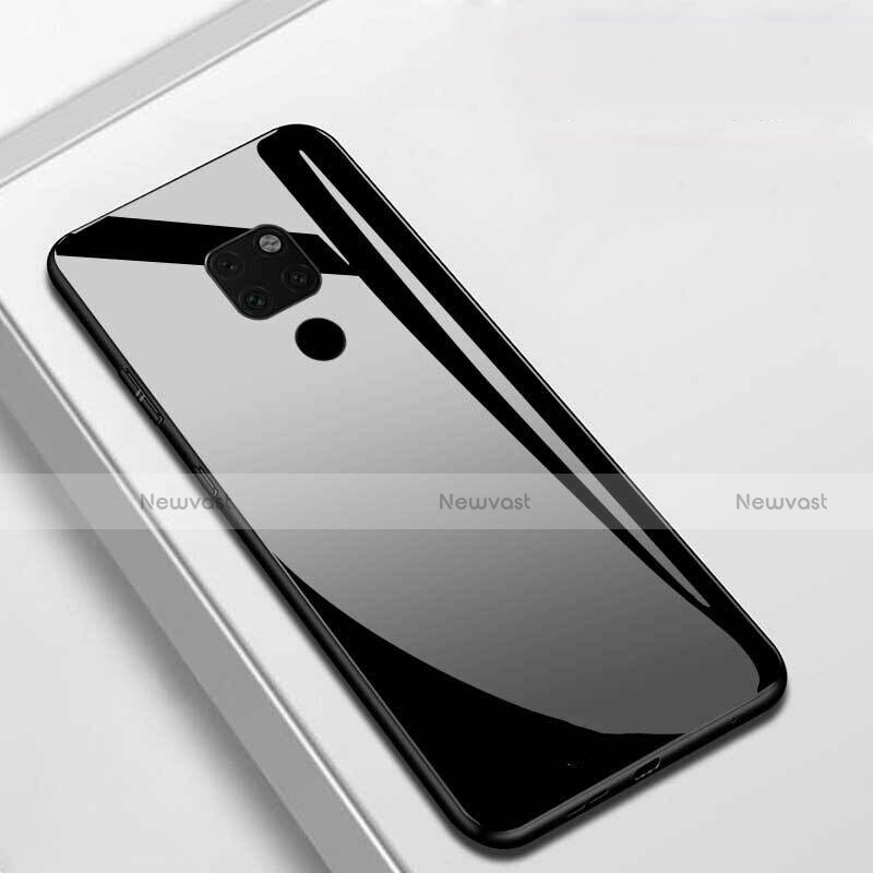 Silicone Frame Mirror Case Cover T01 for Huawei Mate 20 X 5G Black