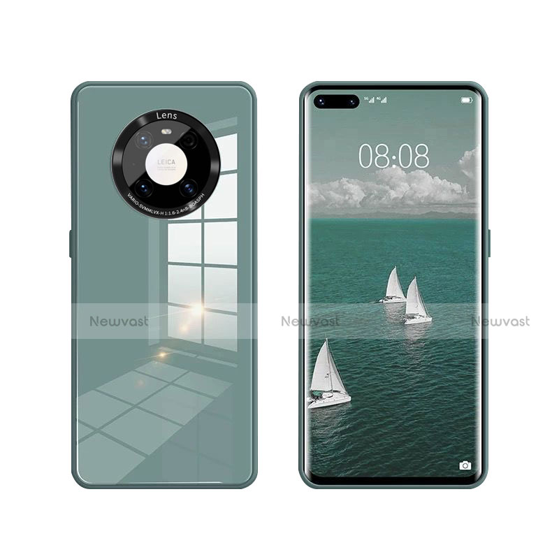 Silicone Frame Mirror Case Cover T01 for Huawei Mate 40E Pro 4G