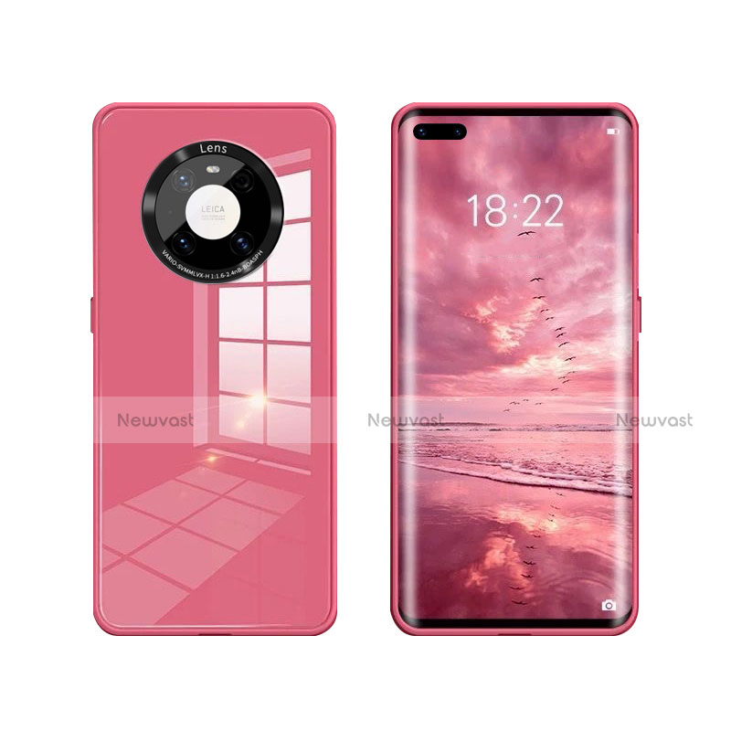 Silicone Frame Mirror Case Cover T01 for Huawei Mate 40E Pro 5G