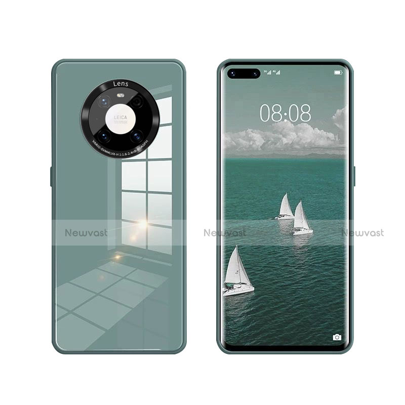 Silicone Frame Mirror Case Cover T01 for Huawei Mate 40E Pro 5G