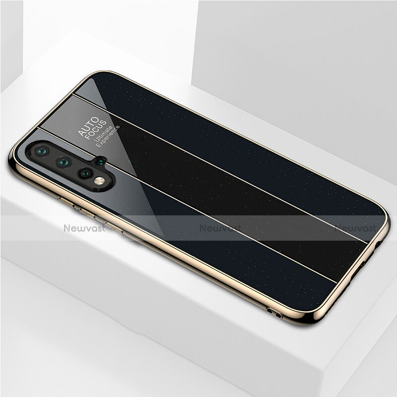 Silicone Frame Mirror Case Cover T01 for Huawei Nova 5 Black