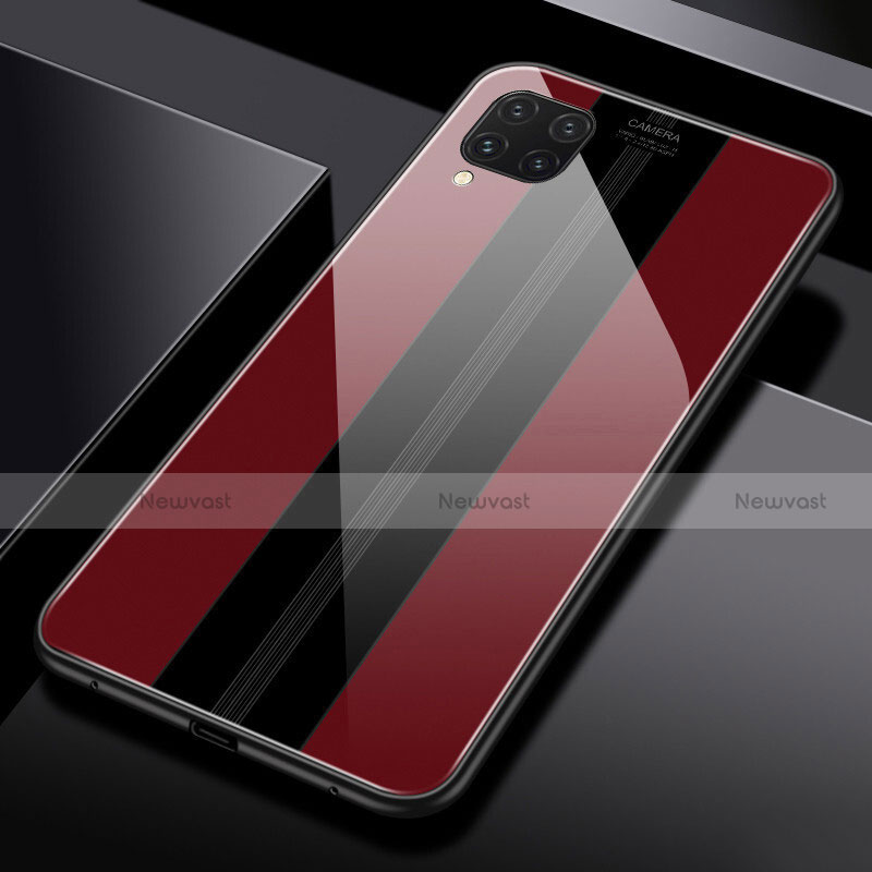 Silicone Frame Mirror Case Cover T01 for Huawei Nova 6 SE Red