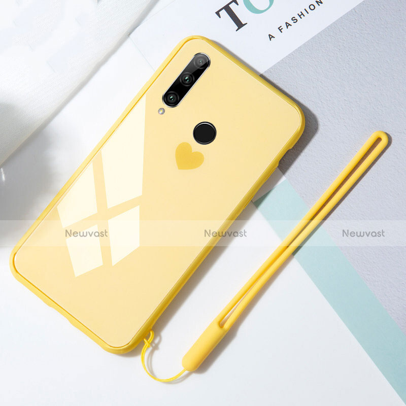 Silicone Frame Mirror Case Cover T01 for Huawei P Smart+ Plus (2019) Yellow
