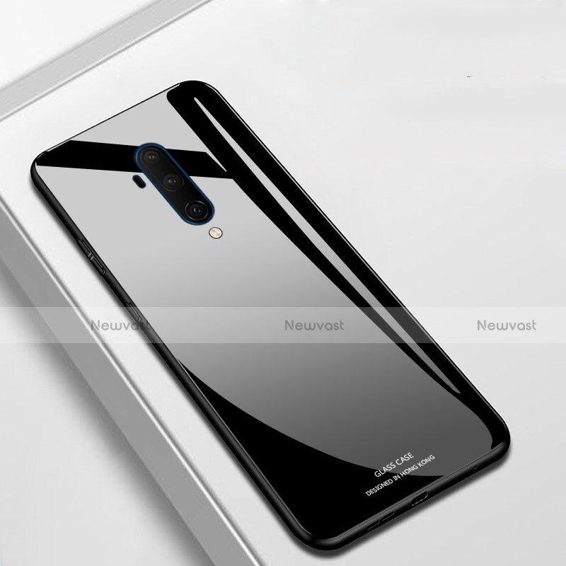 Silicone Frame Mirror Case Cover T01 for OnePlus 7T Pro Black