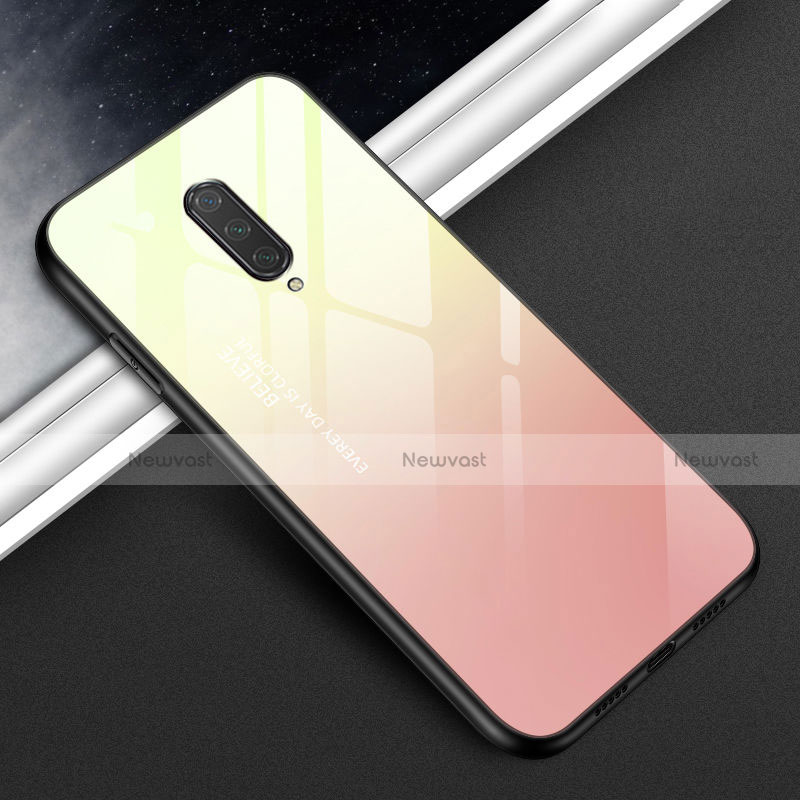 Silicone Frame Mirror Case Cover T01 for OnePlus 8 Yellow