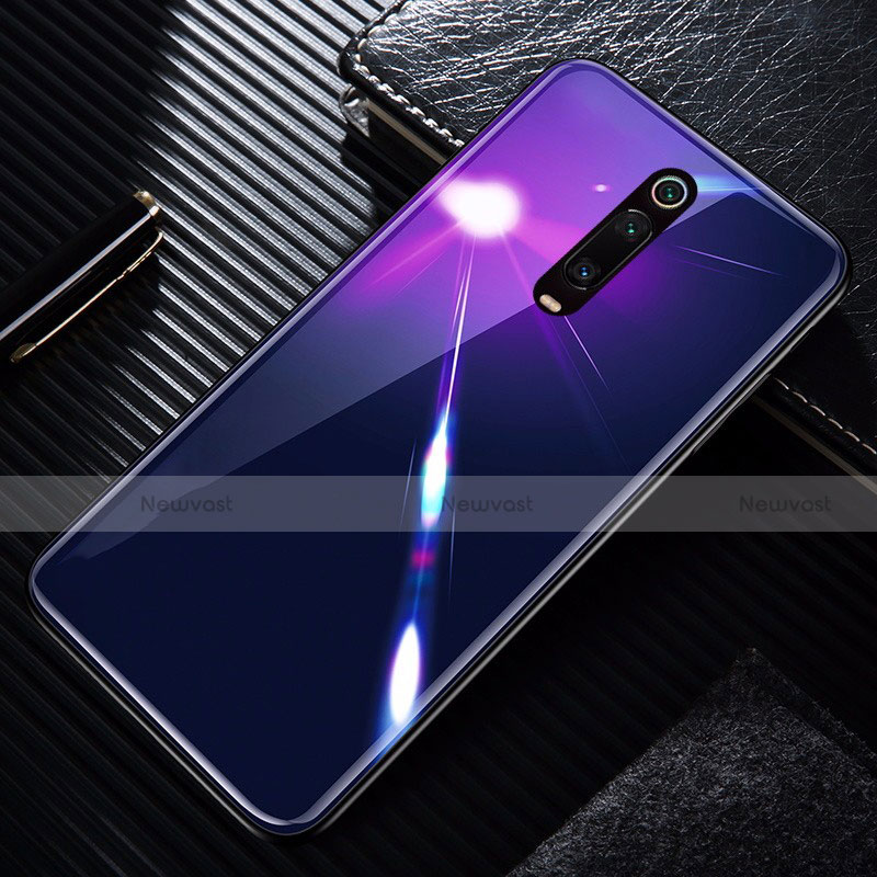 Silicone Frame Mirror Case Cover T01 for Xiaomi Mi 9T Pro Purple