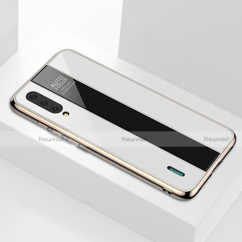 Silicone Frame Mirror Case Cover T01 for Xiaomi Mi A3 White