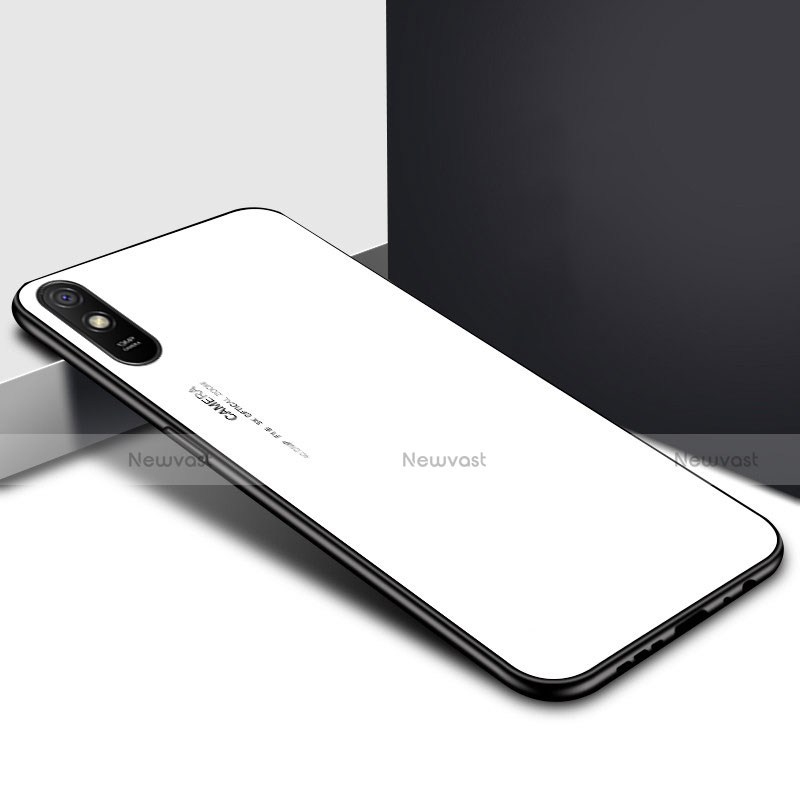 Silicone Frame Mirror Case Cover T01 for Xiaomi Redmi 9A White