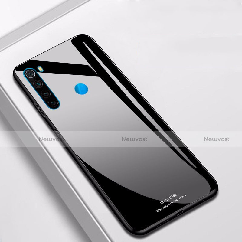 Silicone Frame Mirror Case Cover T01 for Xiaomi Redmi Note 8T Black