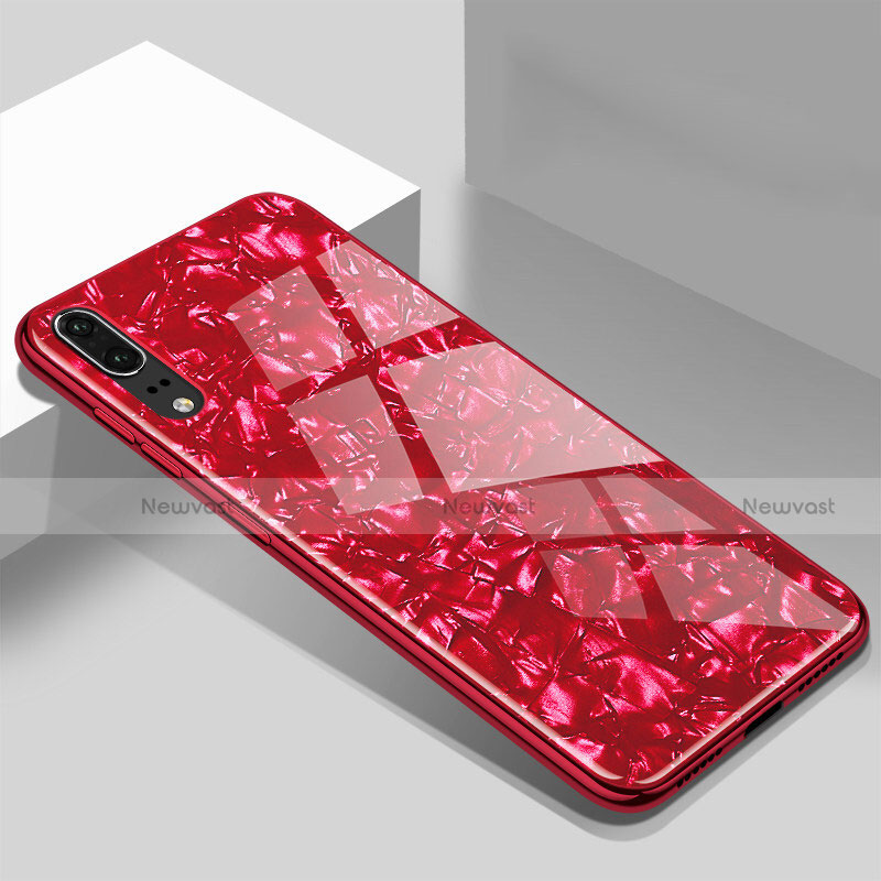Silicone Frame Mirror Case Cover T02 for Huawei P20