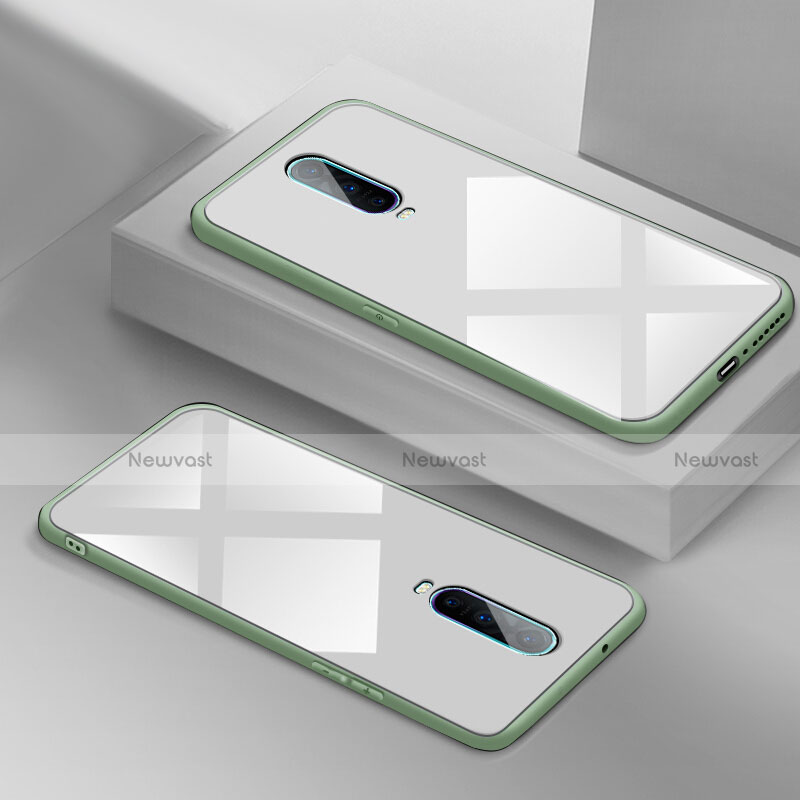 Silicone Frame Mirror Case Cover T02 for Oppo R17 Pro White