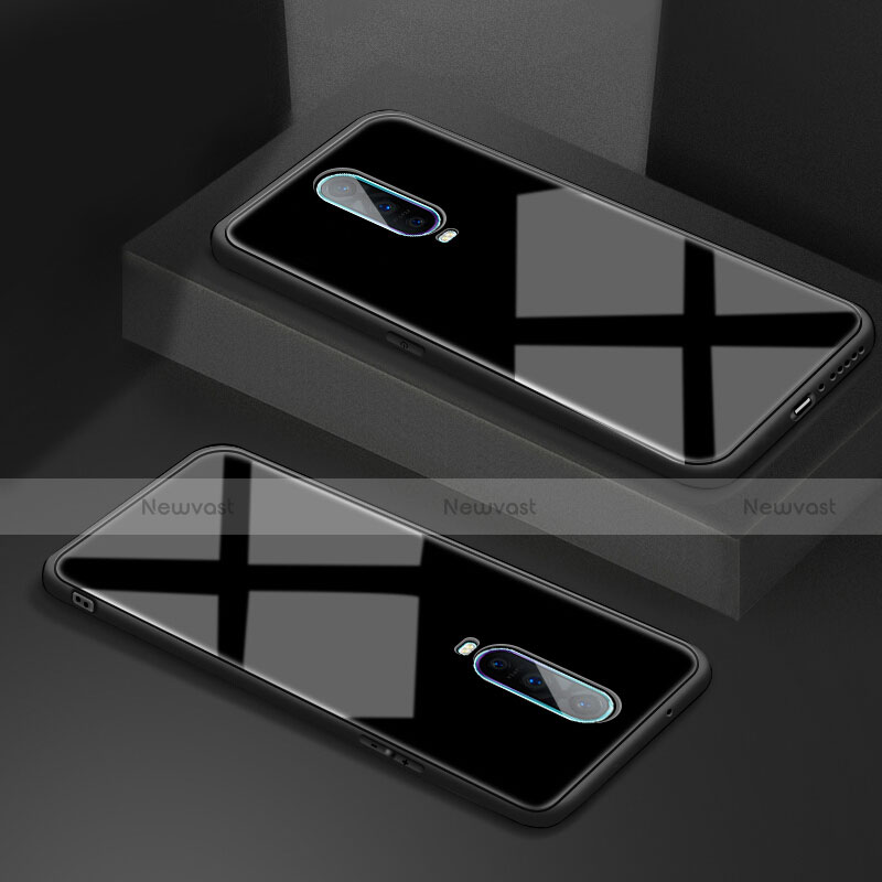 Silicone Frame Mirror Case Cover T02 for Oppo RX17 Pro Black