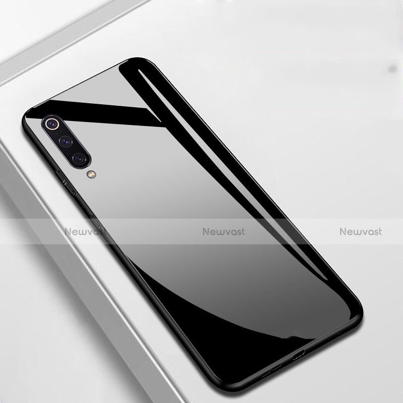 Silicone Frame Mirror Case Cover T02 for Xiaomi Mi A3 Black