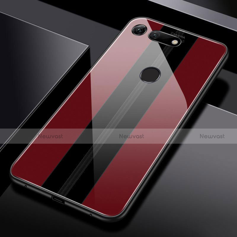 Silicone Frame Mirror Case Cover T03 for Huawei Honor View 20 Red