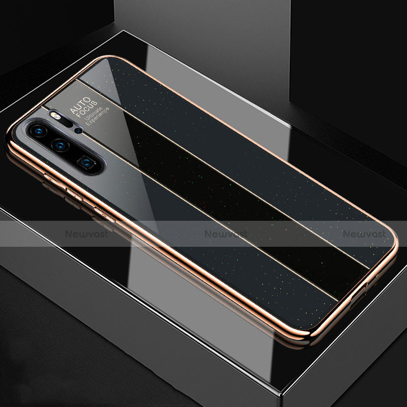 Silicone Frame Mirror Case Cover T03 for Huawei P30 Pro New Edition Black