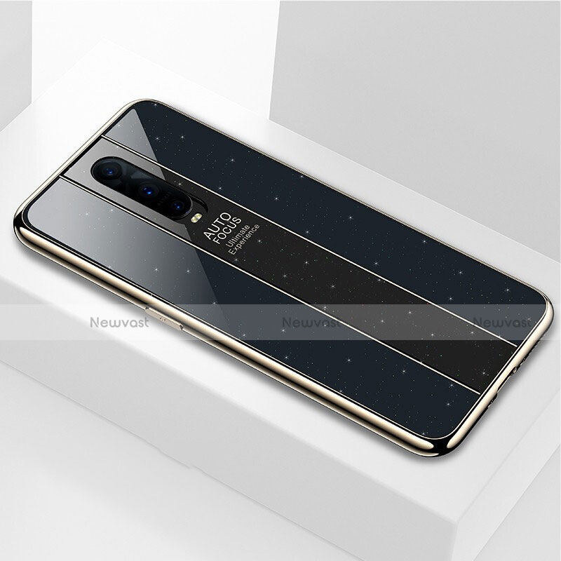 Silicone Frame Mirror Case Cover T03 for Oppo R17 Pro Black