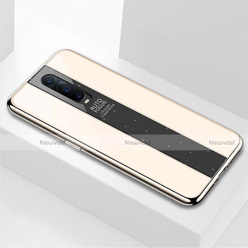 Silicone Frame Mirror Case Cover T03 for Oppo R17 Pro Gold