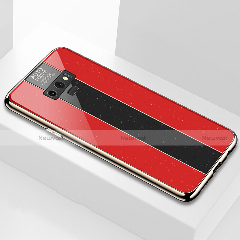 Silicone Frame Mirror Case Cover T03 for Samsung Galaxy Note 9 Red