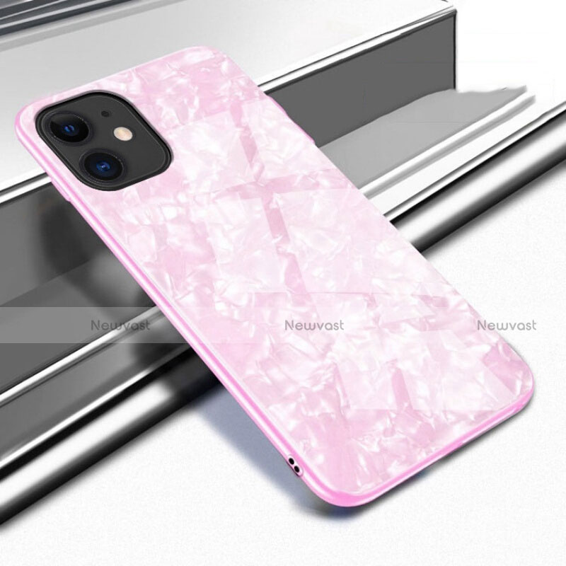 Silicone Frame Mirror Case Cover T05 for Apple iPhone 11 Pink