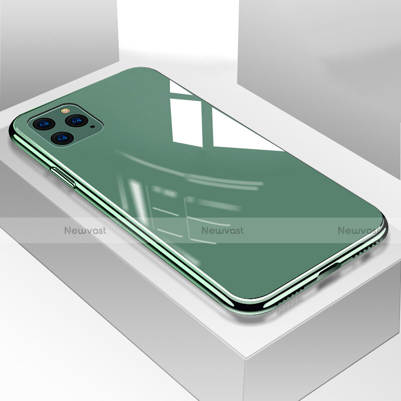 Silicone Frame Mirror Case Cover T05 for Apple iPhone 11 Pro Max Green