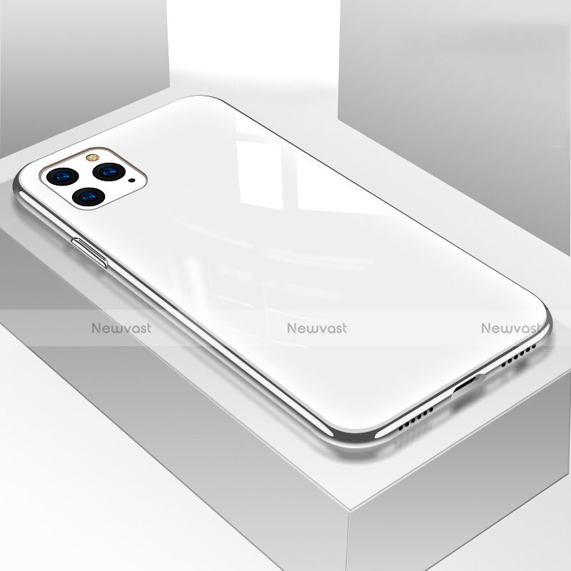 Silicone Frame Mirror Case Cover T05 for Apple iPhone 11 Pro White