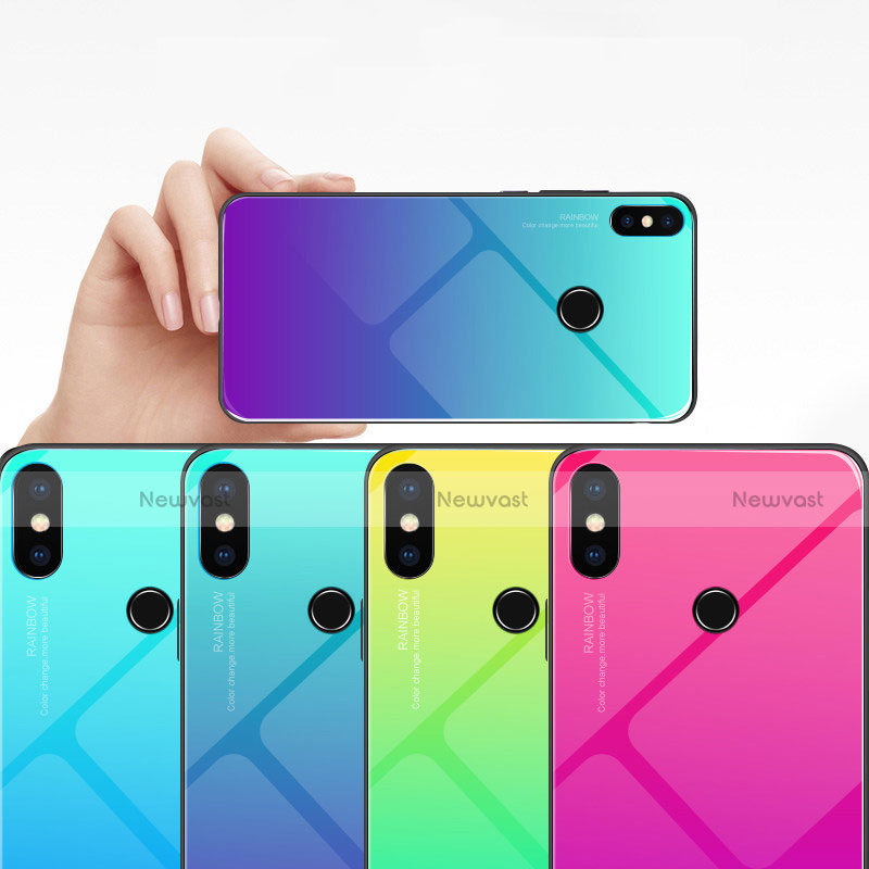 Silicone Frame Mirror Gradient Case Cover for Xiaomi Mi 6X