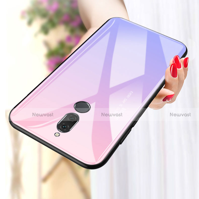 Silicone Frame Mirror Rainbow Gradient Case Cover for Huawei G10