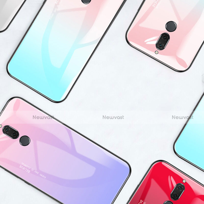 Silicone Frame Mirror Rainbow Gradient Case Cover for Huawei Maimang 6