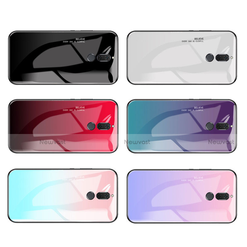 Silicone Frame Mirror Rainbow Gradient Case Cover for Huawei Nova 2i