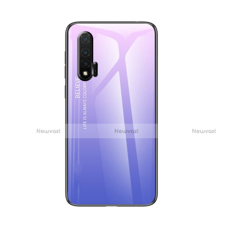 Silicone Frame Mirror Rainbow Gradient Case Cover for Huawei Nova 6 5G