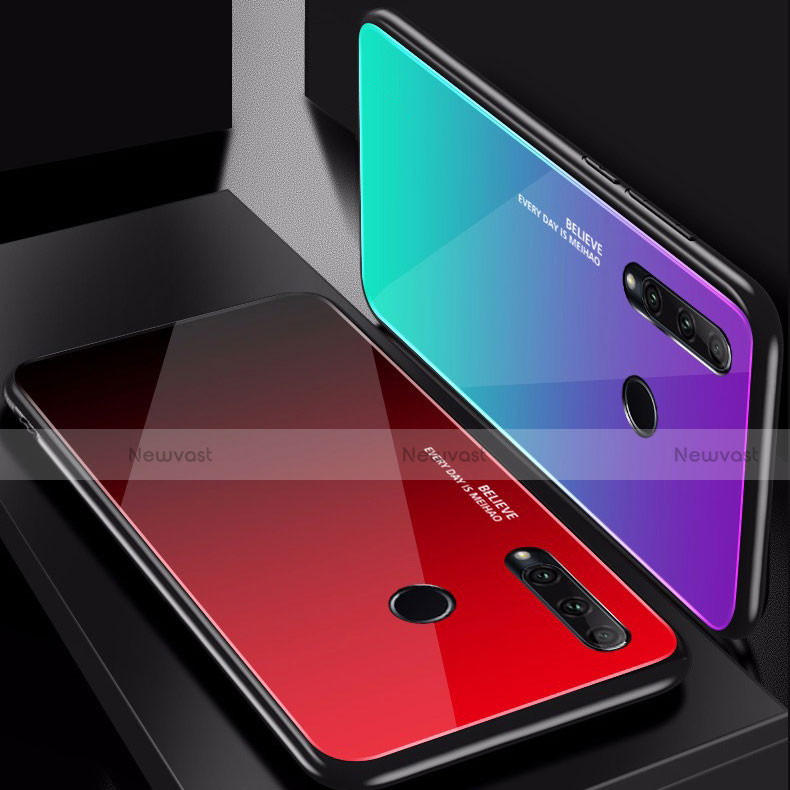 Silicone Frame Mirror Rainbow Gradient Case Cover for Huawei P Smart+ Plus (2019)