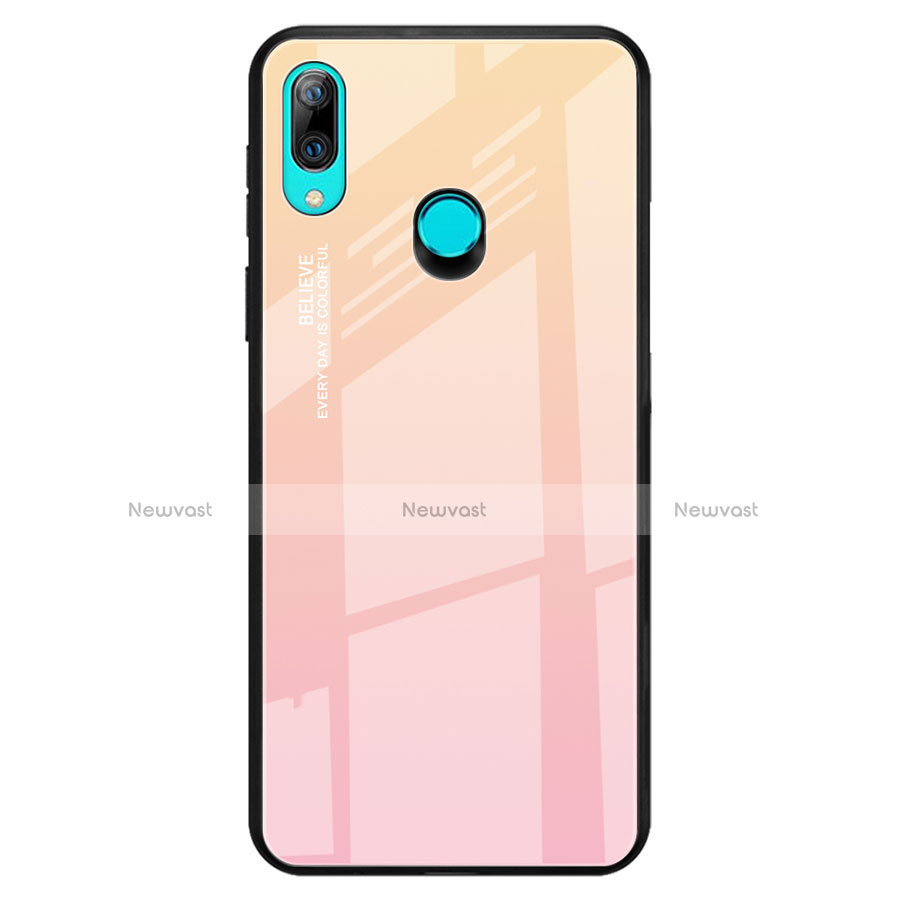 Silicone Frame Mirror Rainbow Gradient Case Cover for Huawei P Smart Z