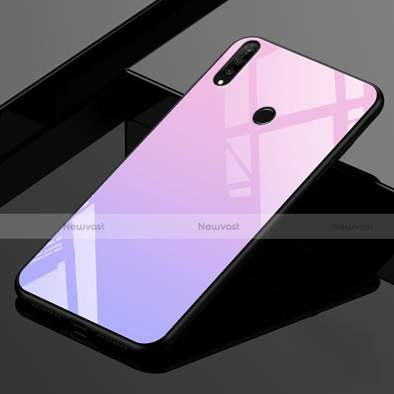 Silicone Frame Mirror Rainbow Gradient Case Cover for Huawei P30 Lite XL