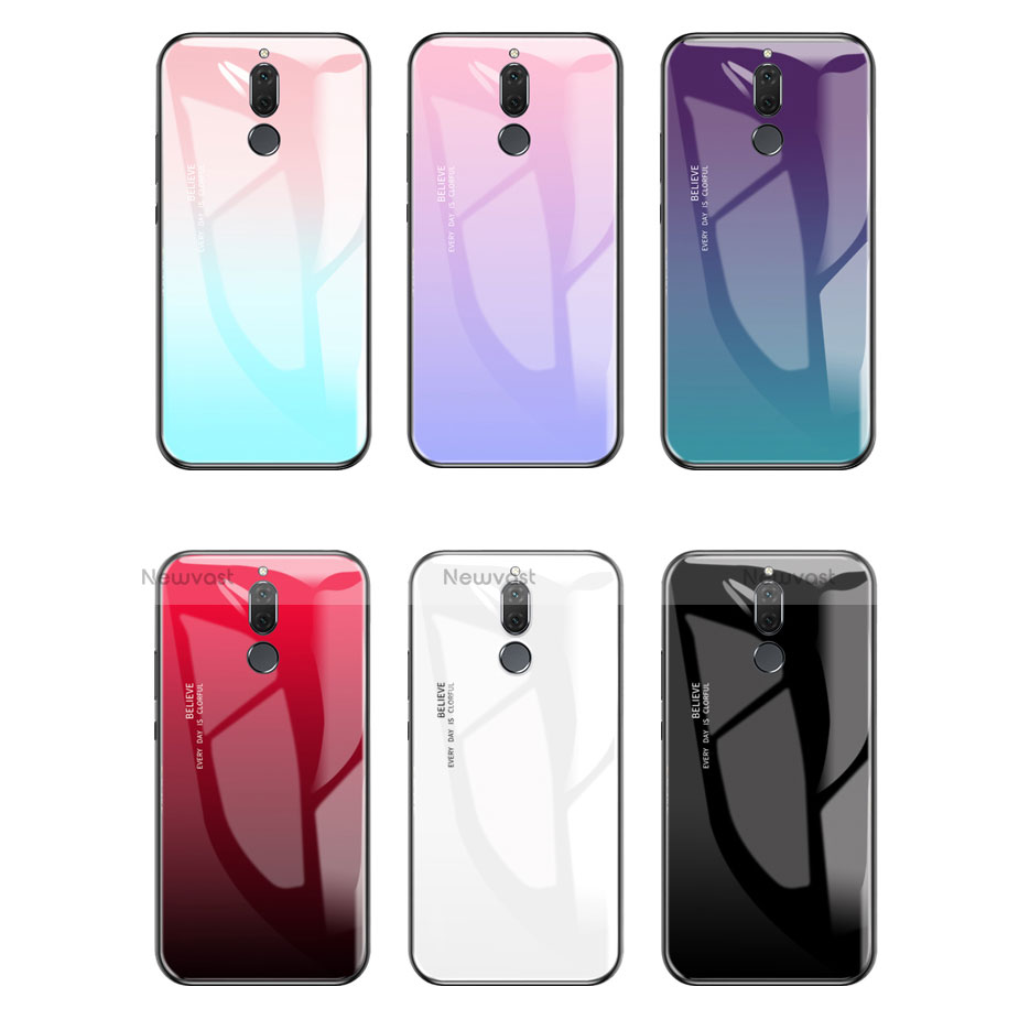 Silicone Frame Mirror Rainbow Gradient Case Cover for Huawei Rhone