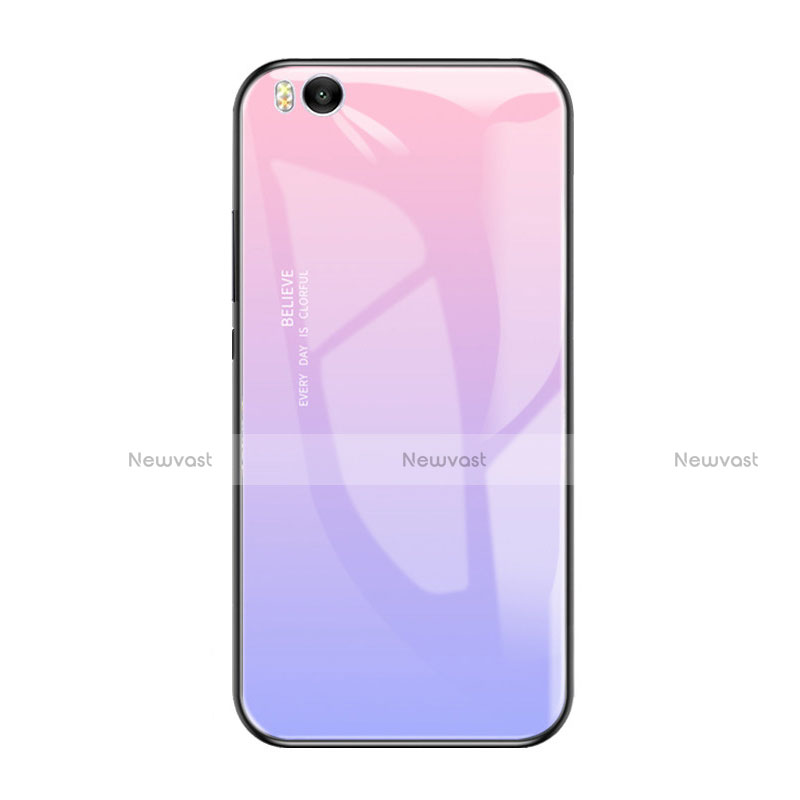 Silicone Frame Mirror Rainbow Gradient Case Cover for Xiaomi Mi 5S 4G Pink