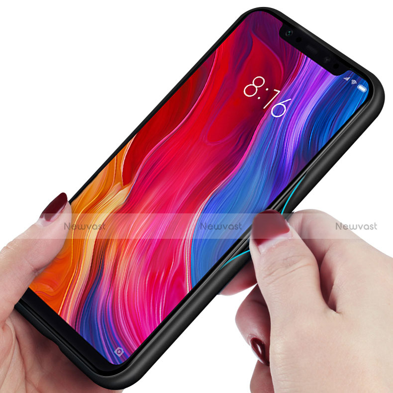 Silicone Frame Mirror Rainbow Gradient Case Cover for Xiaomi Mi 8 Explorer