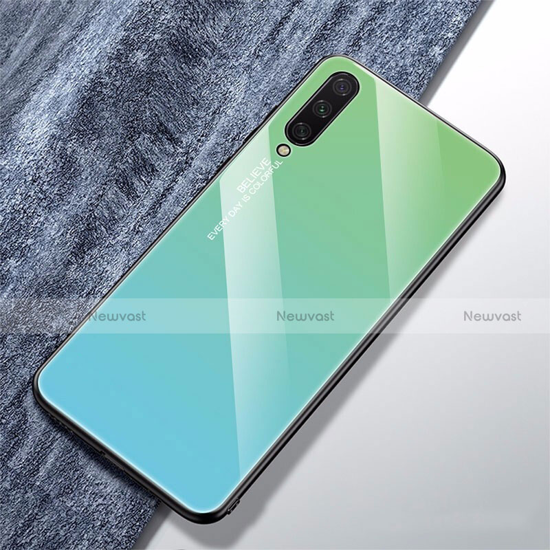 Silicone Frame Mirror Rainbow Gradient Case Cover for Xiaomi Mi A3