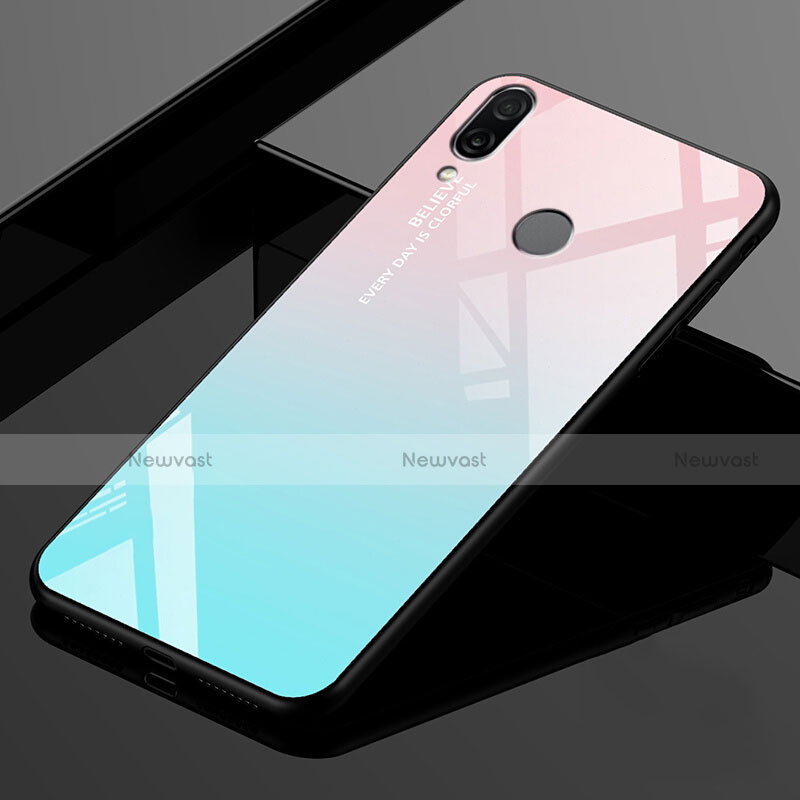 Silicone Frame Mirror Rainbow Gradient Case Cover for Xiaomi Redmi 7