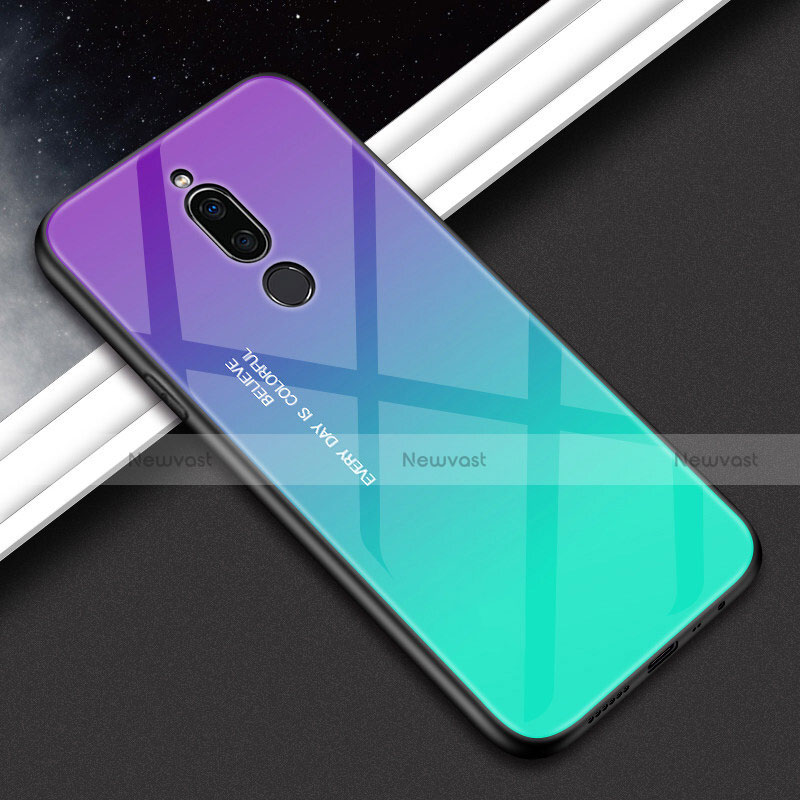 Silicone Frame Mirror Rainbow Gradient Case Cover for Xiaomi Redmi 8 Mixed