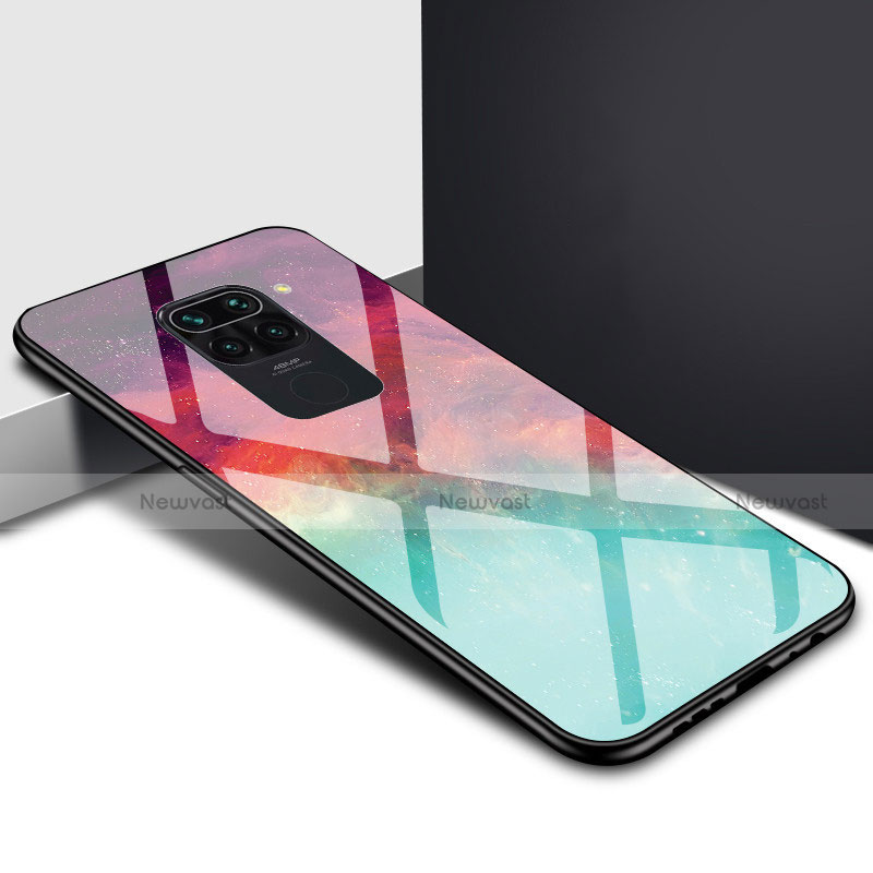 Silicone Frame Mirror Rainbow Gradient Case Cover H01 for Xiaomi Redmi 10X 4G