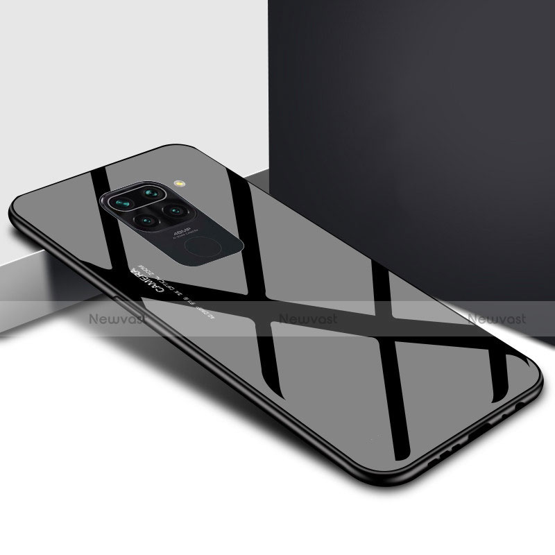 Silicone Frame Mirror Rainbow Gradient Case Cover H01 for Xiaomi Redmi 10X 4G Black